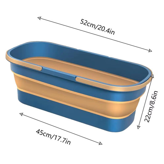 Folding Bucket Mop Bucket Portable Collapsible Bucket with Wheel Multifunctional Folding Basin Household Items Camping Car